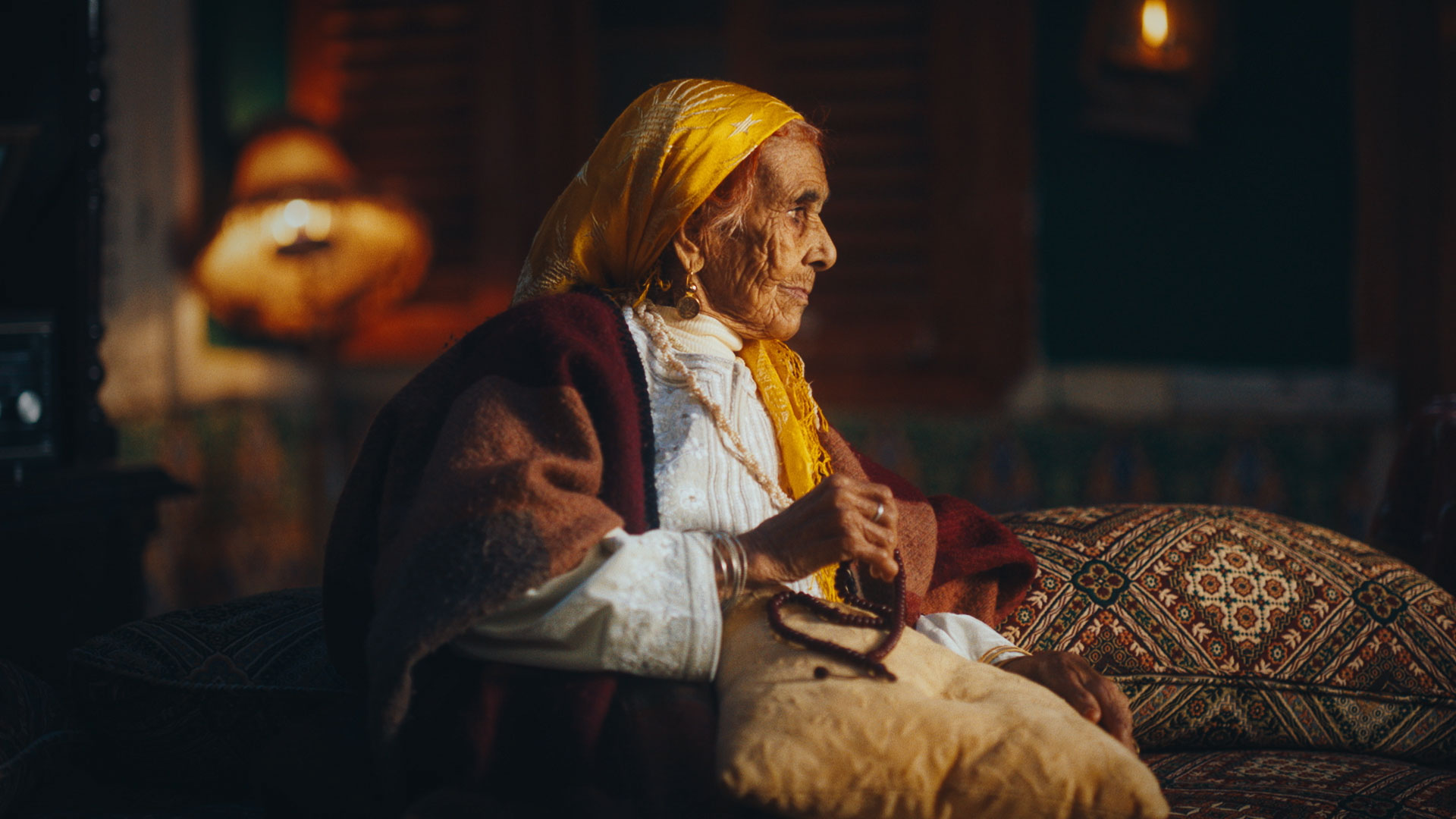 Timeless Elegance: Traditional Moroccan Grandmother in a Classic Riad